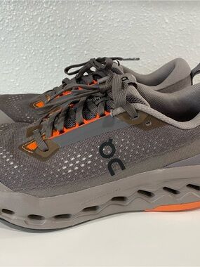 On Cloudsurfer Men's Athletic Shoes - Gray with Orange